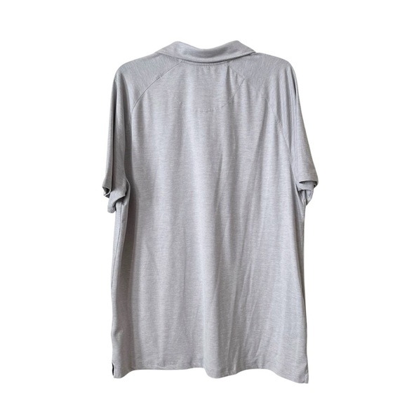 Hurley Men's 4 Way Stretch Moisture Wicking Polo Shirt Size L Gray Short Sleeve - Picture 3 of 5